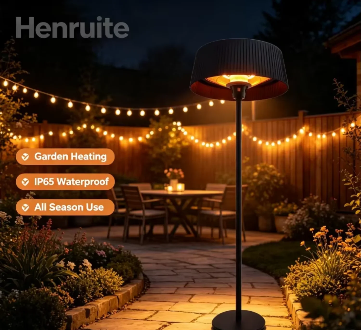 Freestanding Patio Infrared Heater, 1500W, 2100w, Waterproof - detail 4