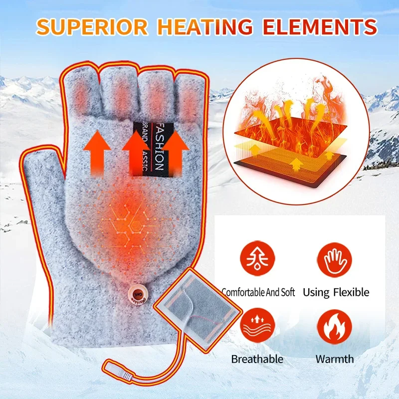 Fingerless Knitting Hands Warmer, USB, 5, Battery - detail 6