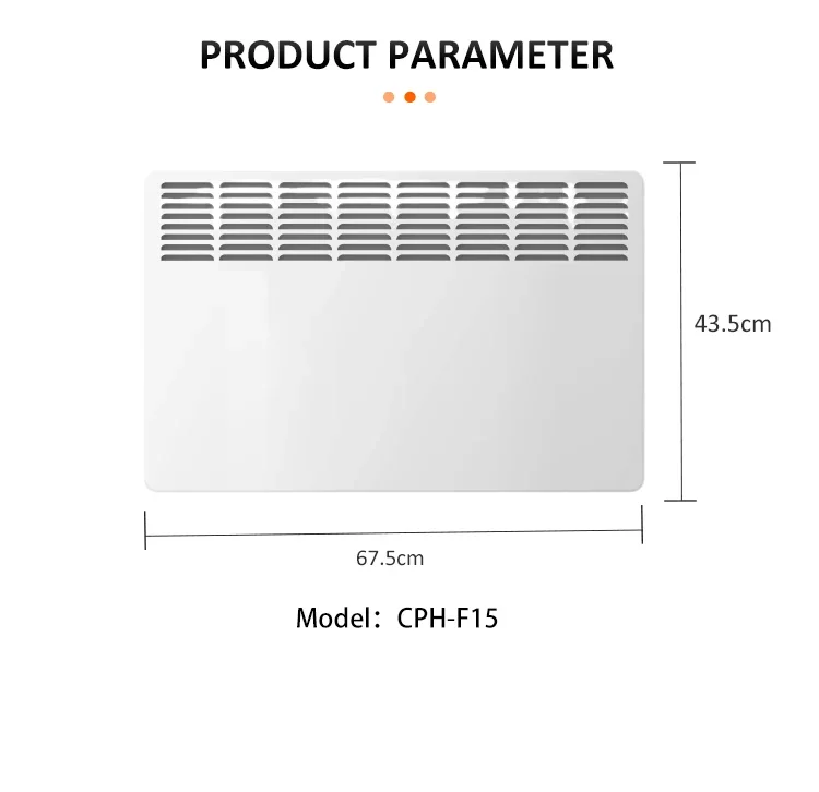 Floor Convector Metal Heater, 1500W, Wall - detail 12