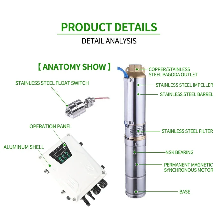 Pressure Water Booster Pump, Solar, 48V, Electric - detail 2