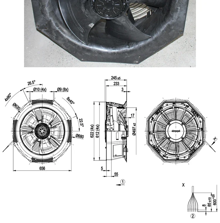 Cooled Condenser, AFL, A4D500S-5DM-ST00, 230V~400V, IP54 - detail 6