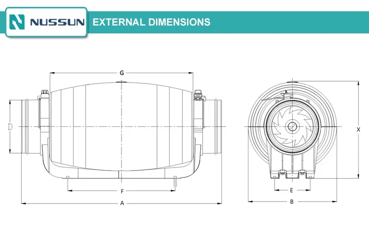 Inline Duct Fan, 4", 6", 8", 10" - detail 6