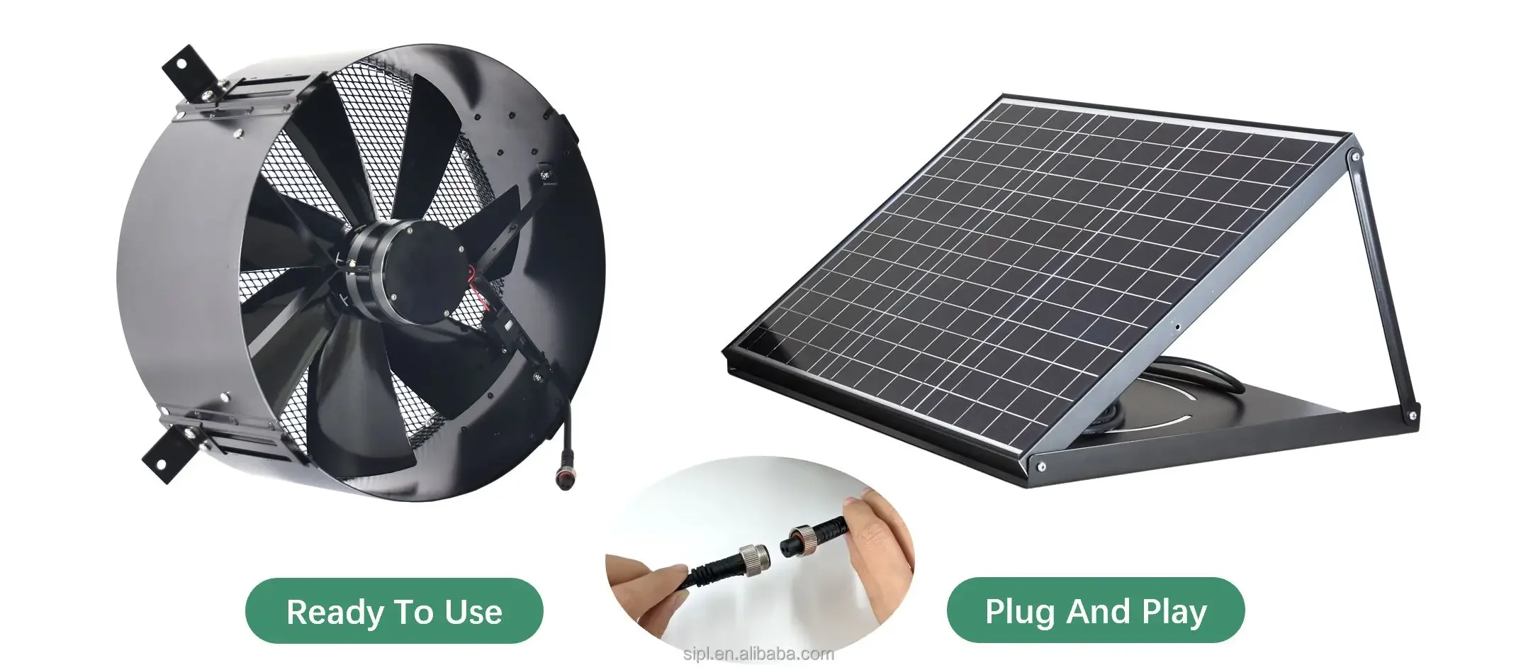 Solar Exhaust Fan, 24V, Wall - detail 4