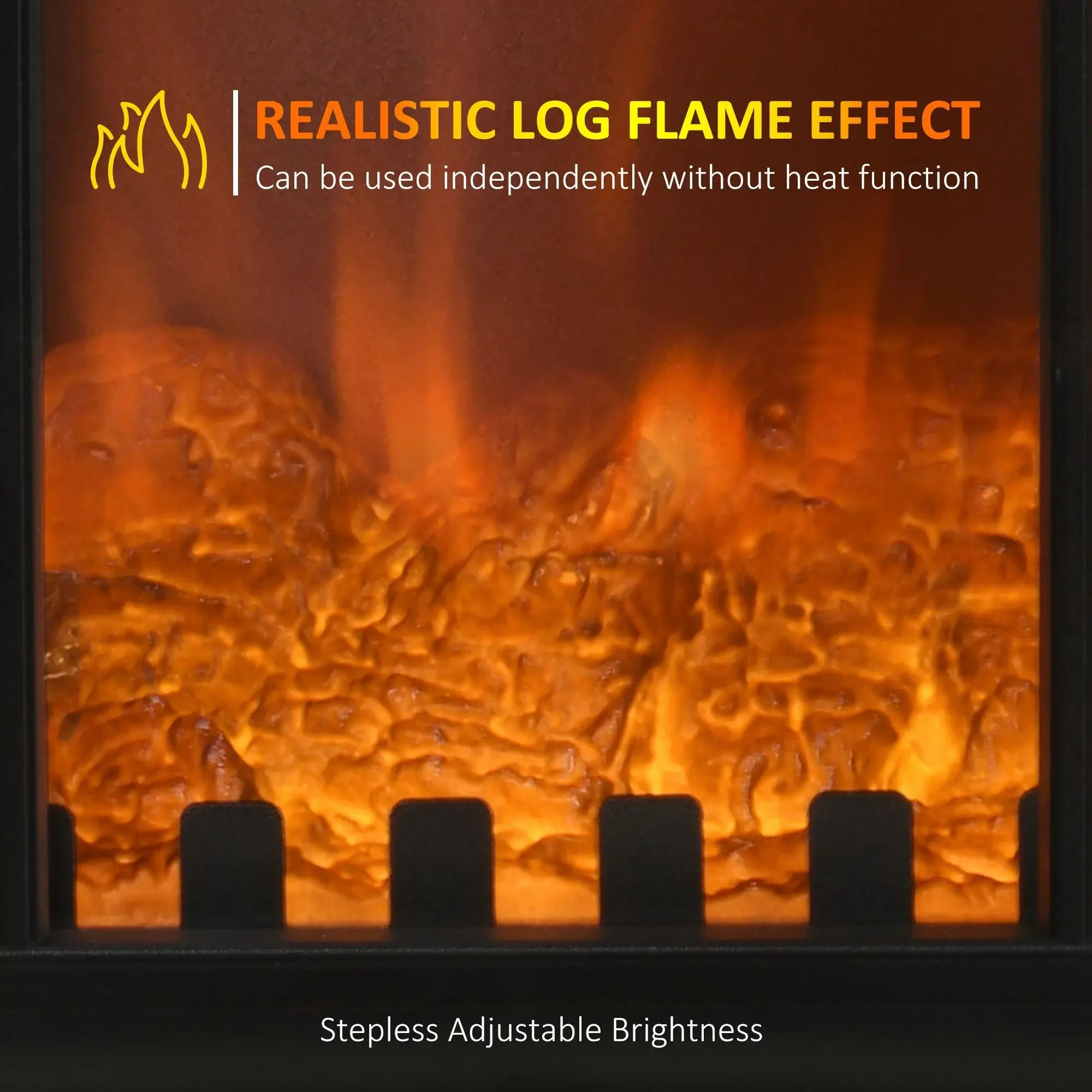 Electric Fireplace, 750W/1500W, 3-Sided, LED - detail 8