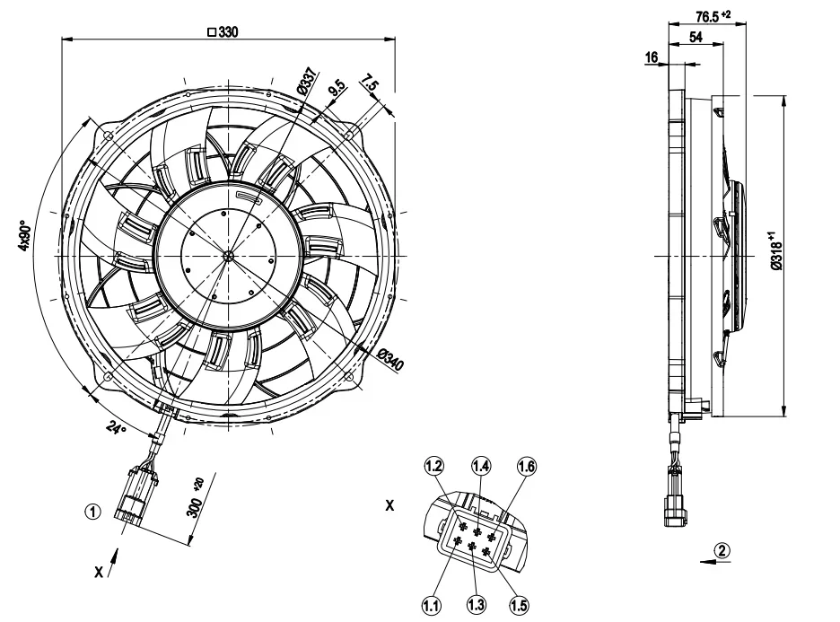 Rail Transit Condenser, W3G300-BV25-33, W3G300-QX25-33, 26V - detail 20