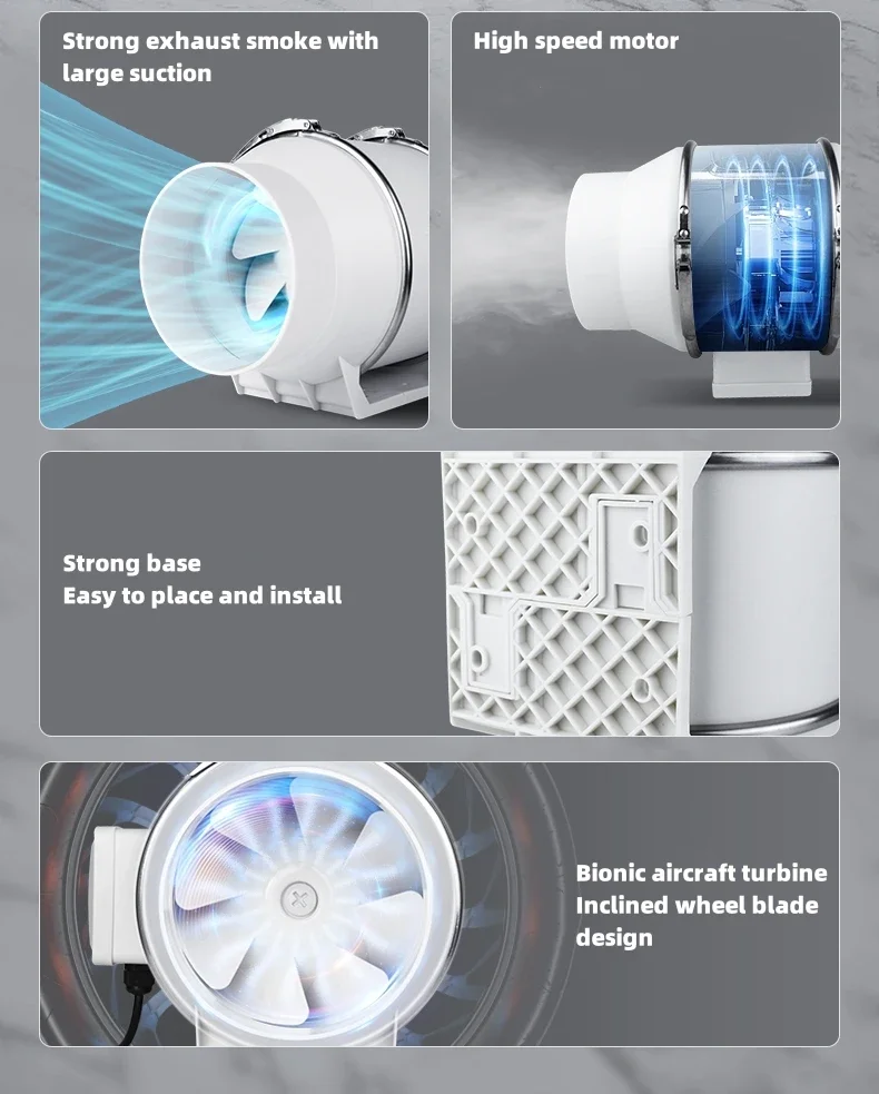 Inline Duct Fan, 110/220V - detail 4