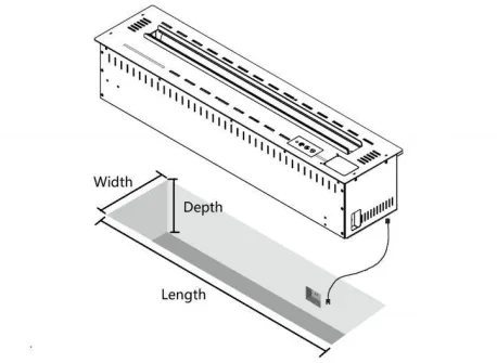 Electric Fireplace, 3d, 100V, Steel - detail 24