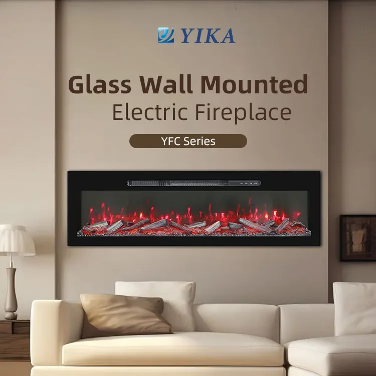 Electric Fireplace, YIKA, 1800W, Wall - detail 6