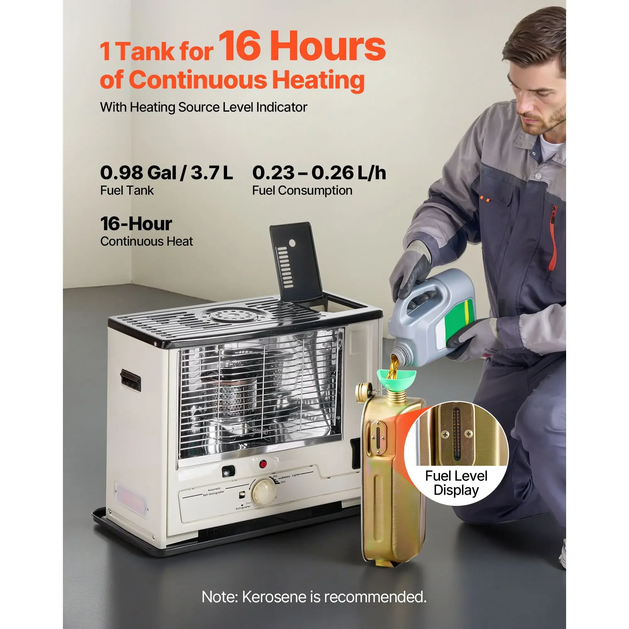 Kerosene Heater, Portable, 10000, BTU - detail 6