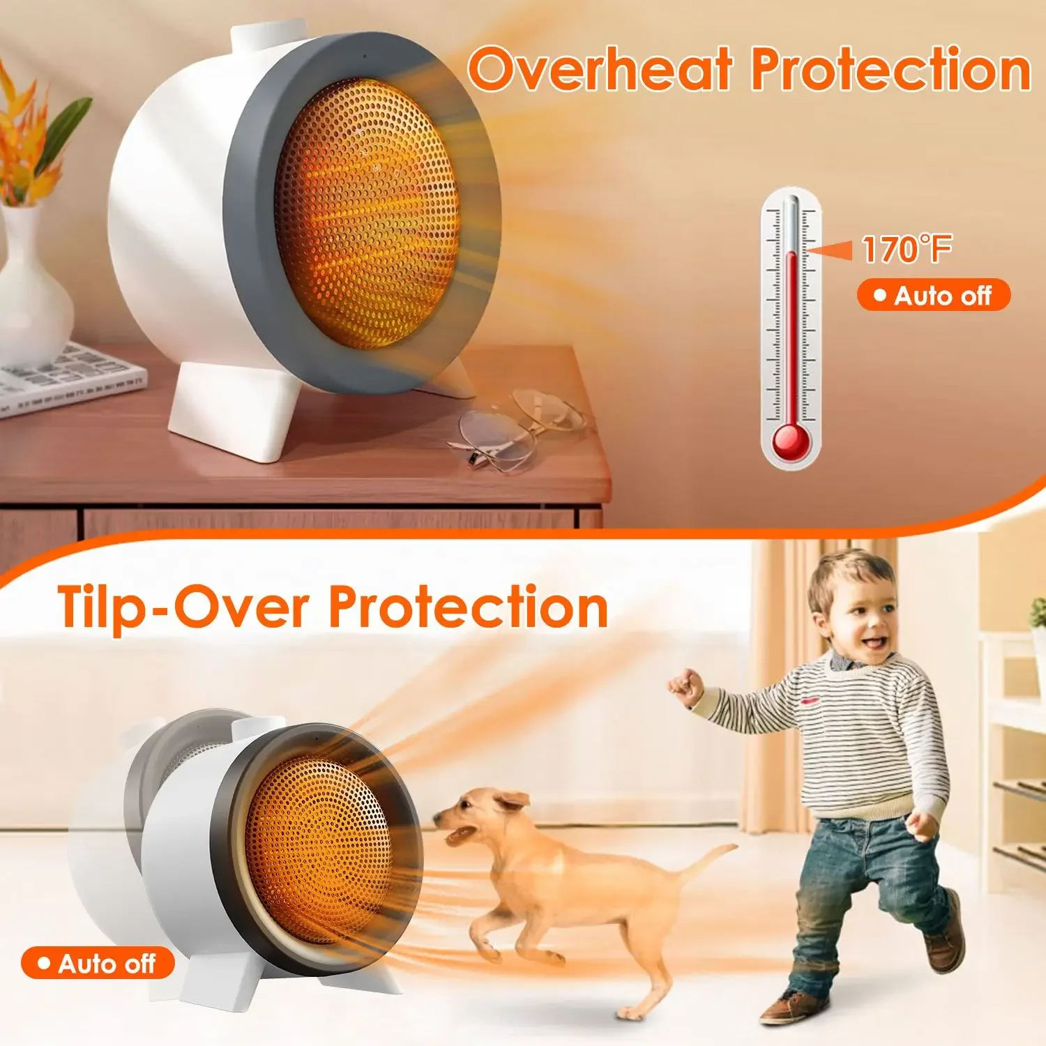 Ceramic Heater, 1000W, Portable - detail 6