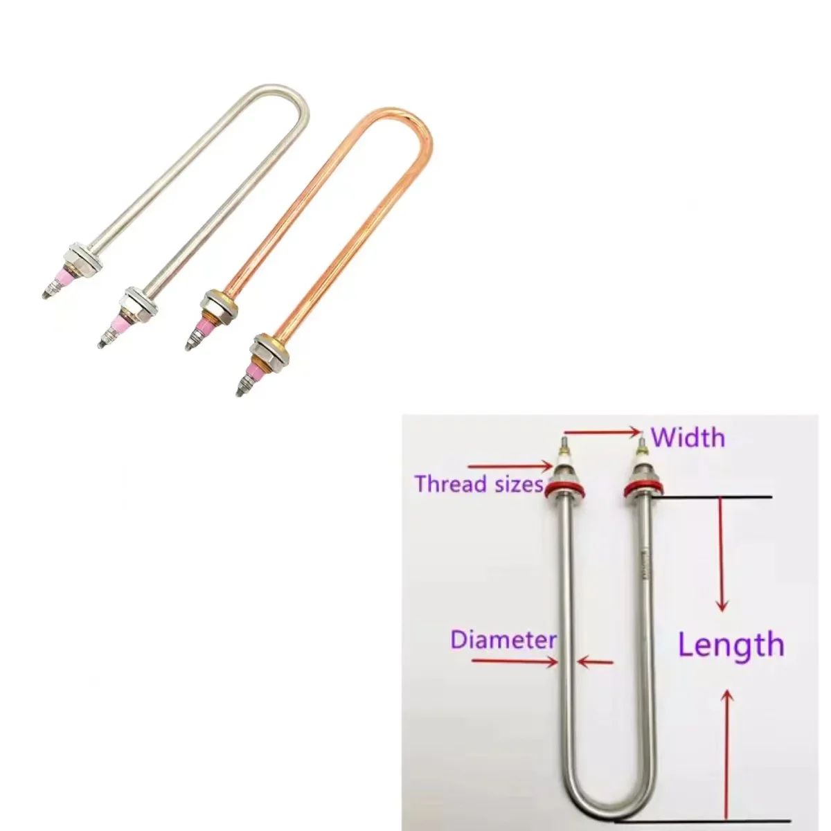 Steel Immersion Tubular Heater, 220V, 380V, Stainless, 8Kw - detail 10