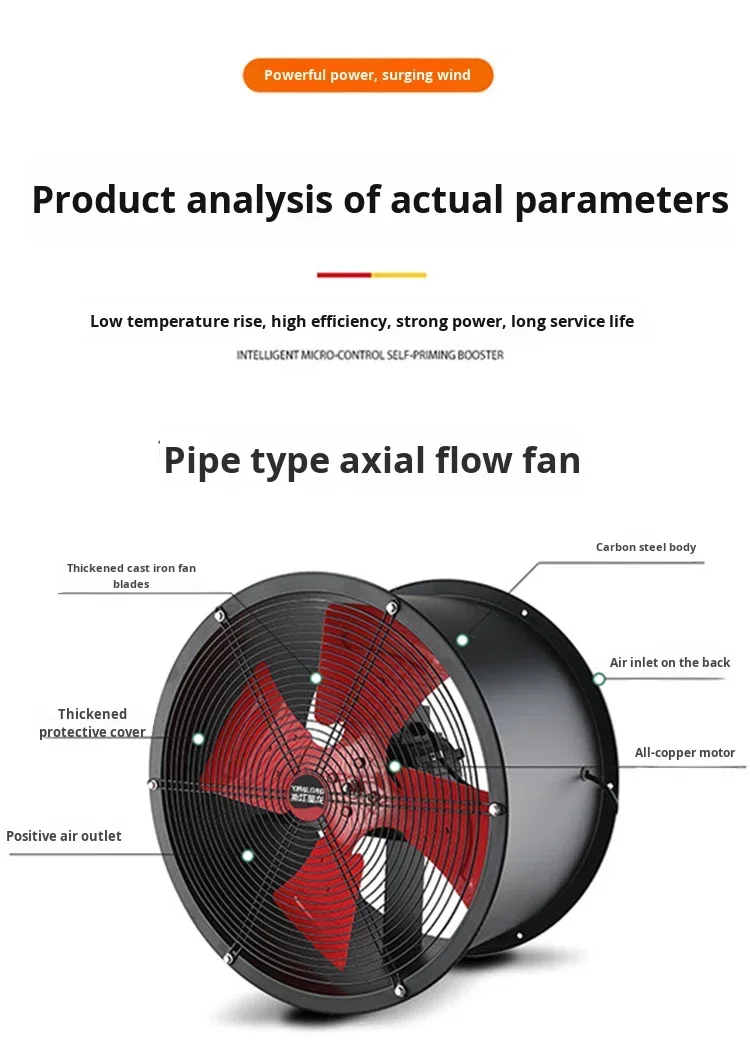 Series Industrial Axial Ventilator, 300mm, 800mm, HVAC - detail 28