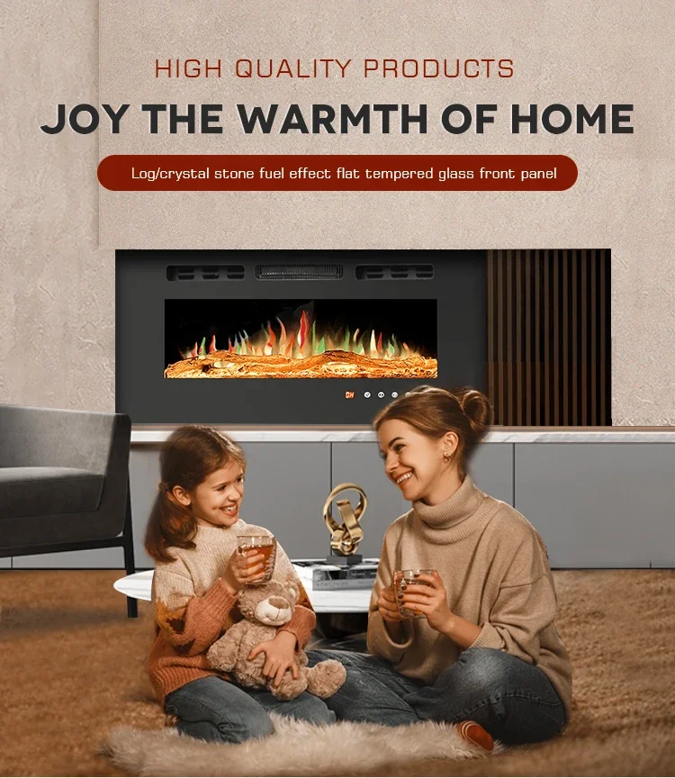 Electric Fireplace, 50", Wall - detail 4