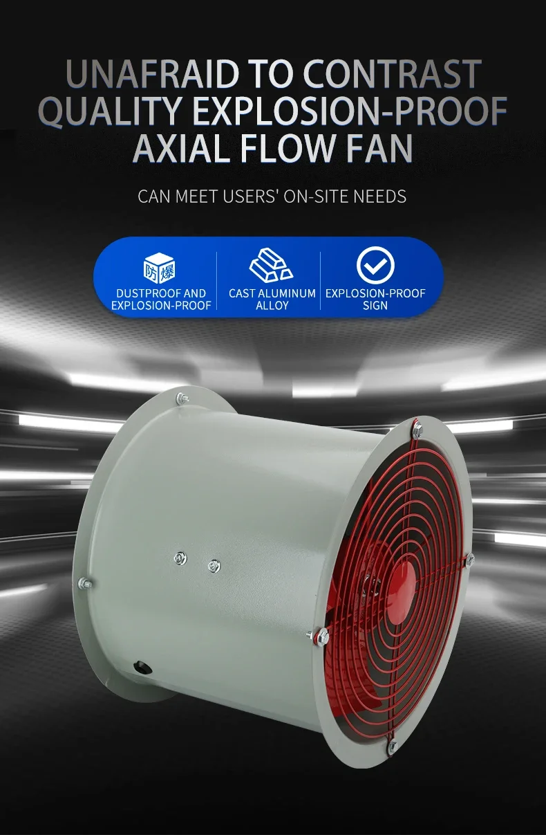 Aluminum Alloy Axial Fan, Explosion-proof, 220V - detail 8