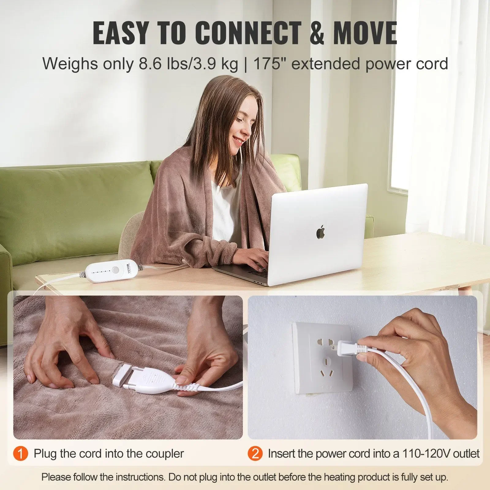 Vivon Electric Blanket, 100, AC 110V, Us Plug - detail 10