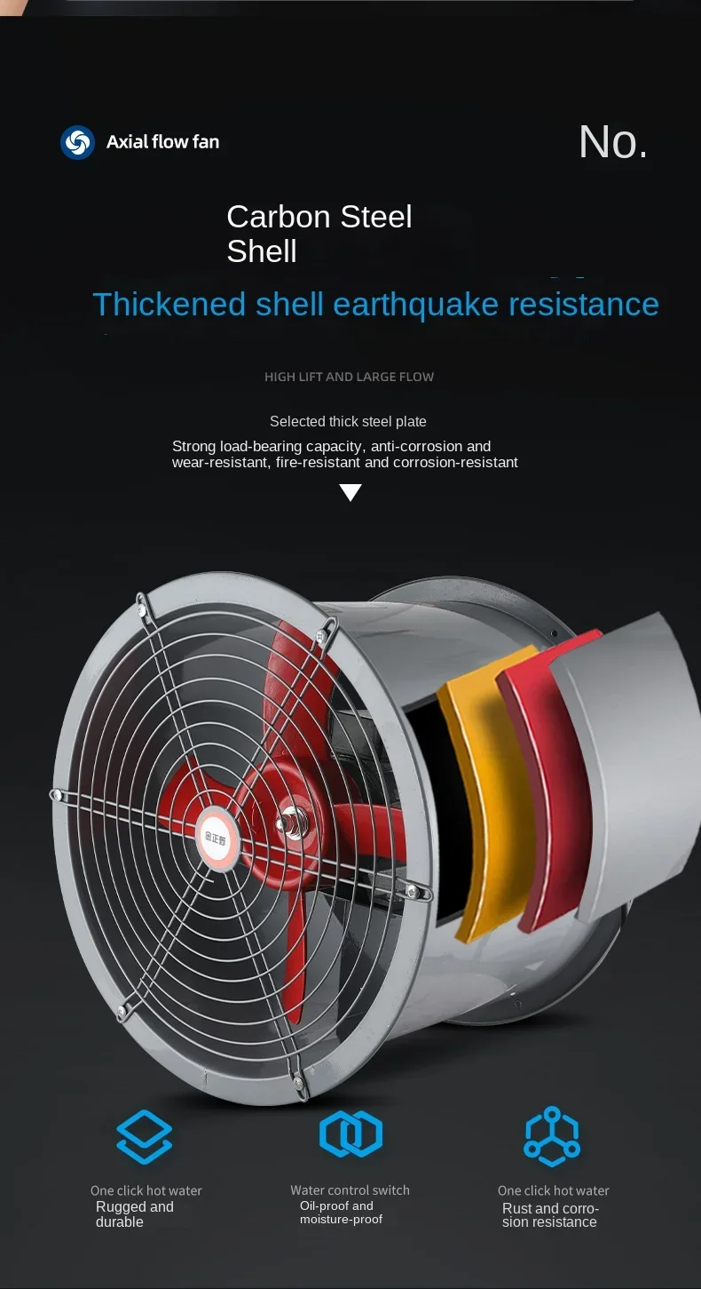 Axial Flow Fan, T35-11, 220V, Steel - detail 16