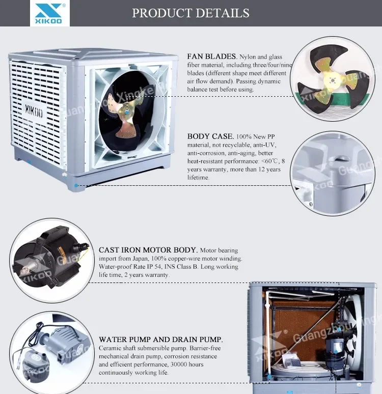 Air Climatizer Evaporative Cooler, XIKOO, 23000m3/h - detail 2