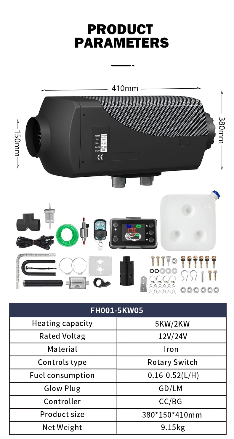 Portable Diesel Heater, 12V, 24V - detail 14