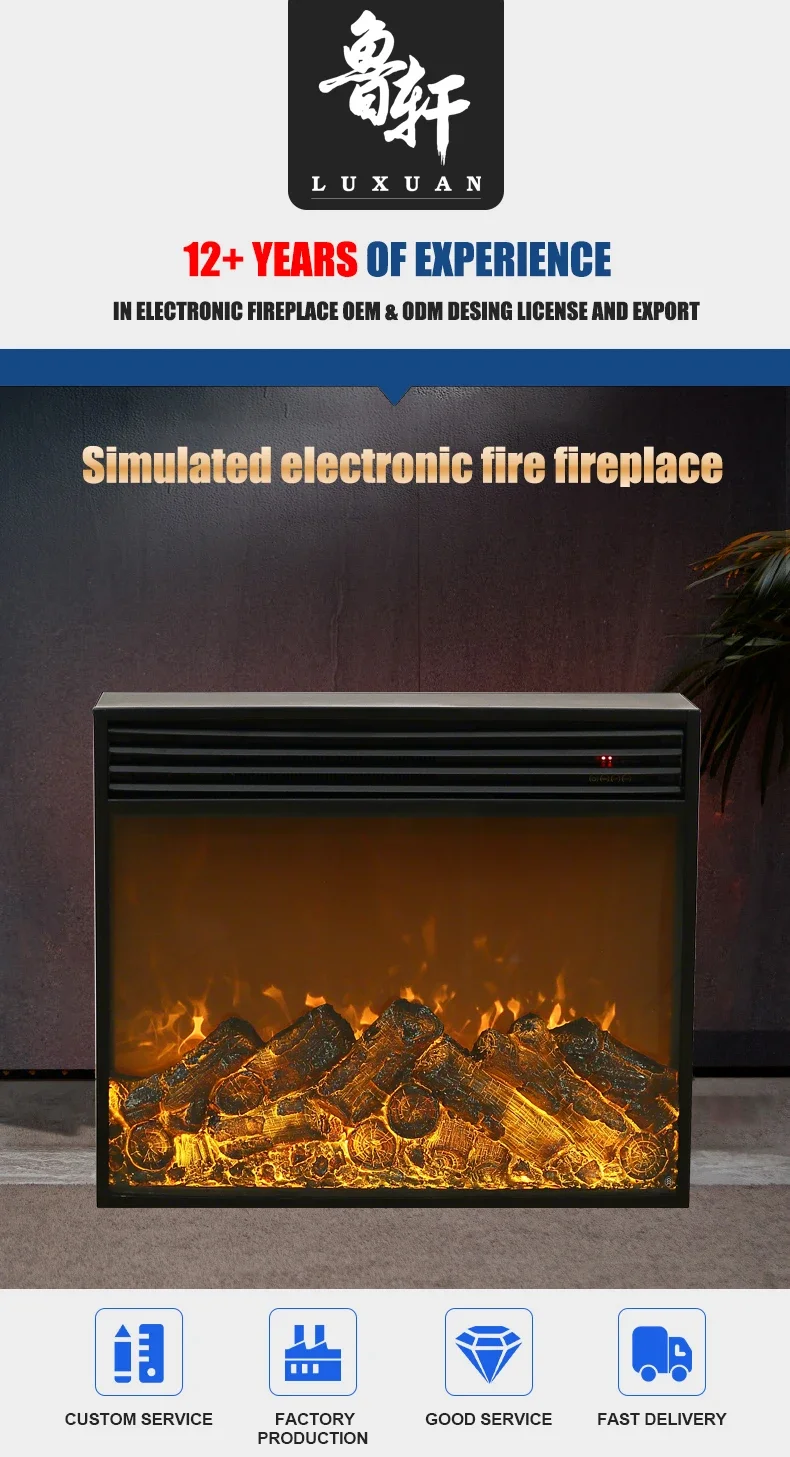 Wall-mounted Fireplace, LED, 30-60 - detail 2