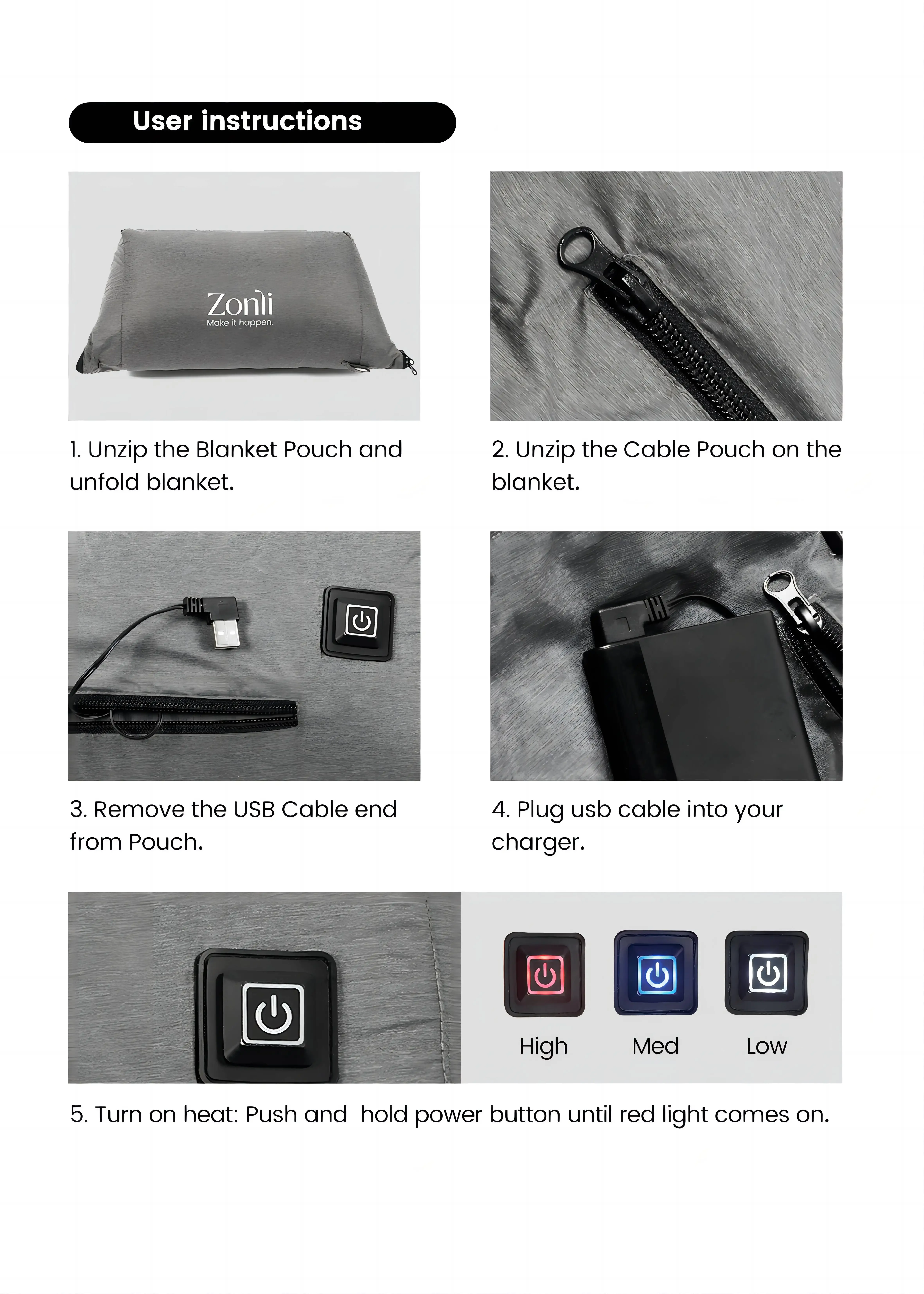 Electric Heated Puffy Blanket, 5V, USB - detail 22