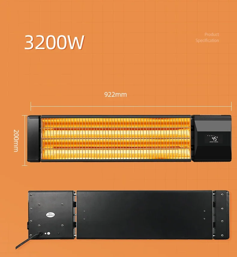 Body-sensing Radiant Heater, Ceiling, 3200W - detail 20