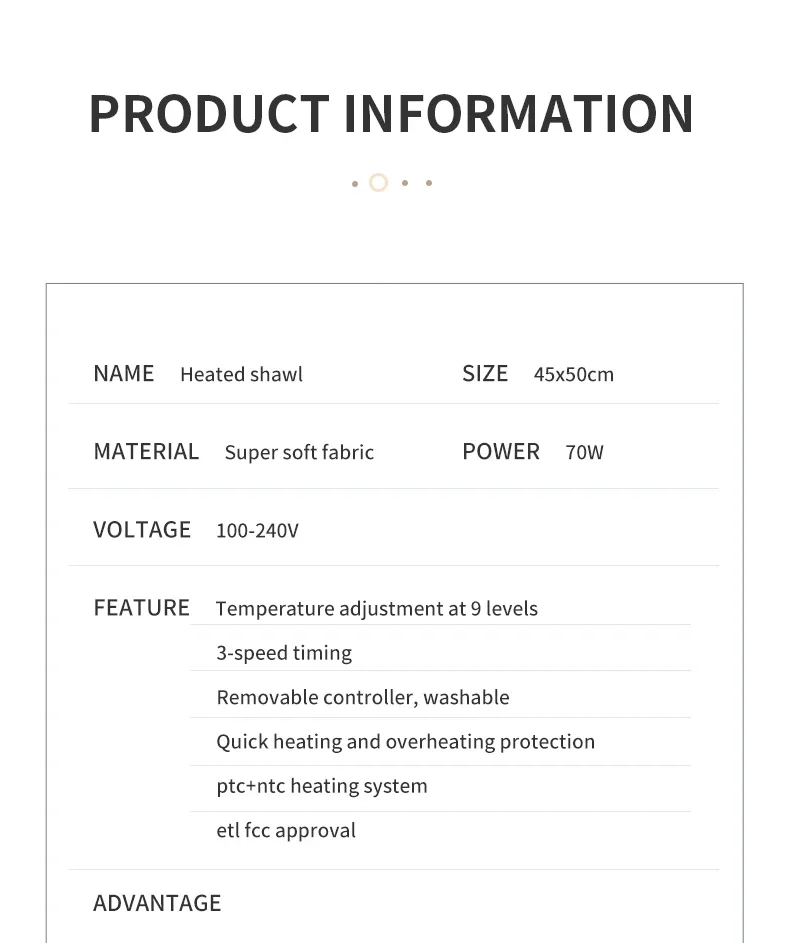 Heating Washable Thermal Blanket, 110/220V, 70 W(0.09hp) - detail 40