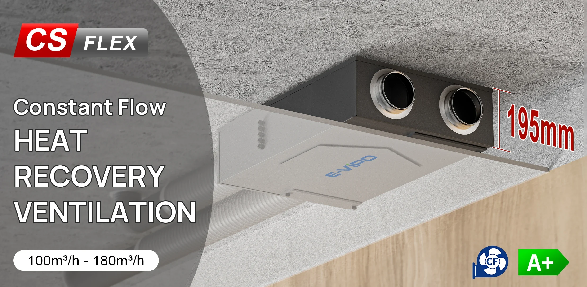 Mvhr Heat Recovery Unit, Ceiling, HRV, ERV - detail 16