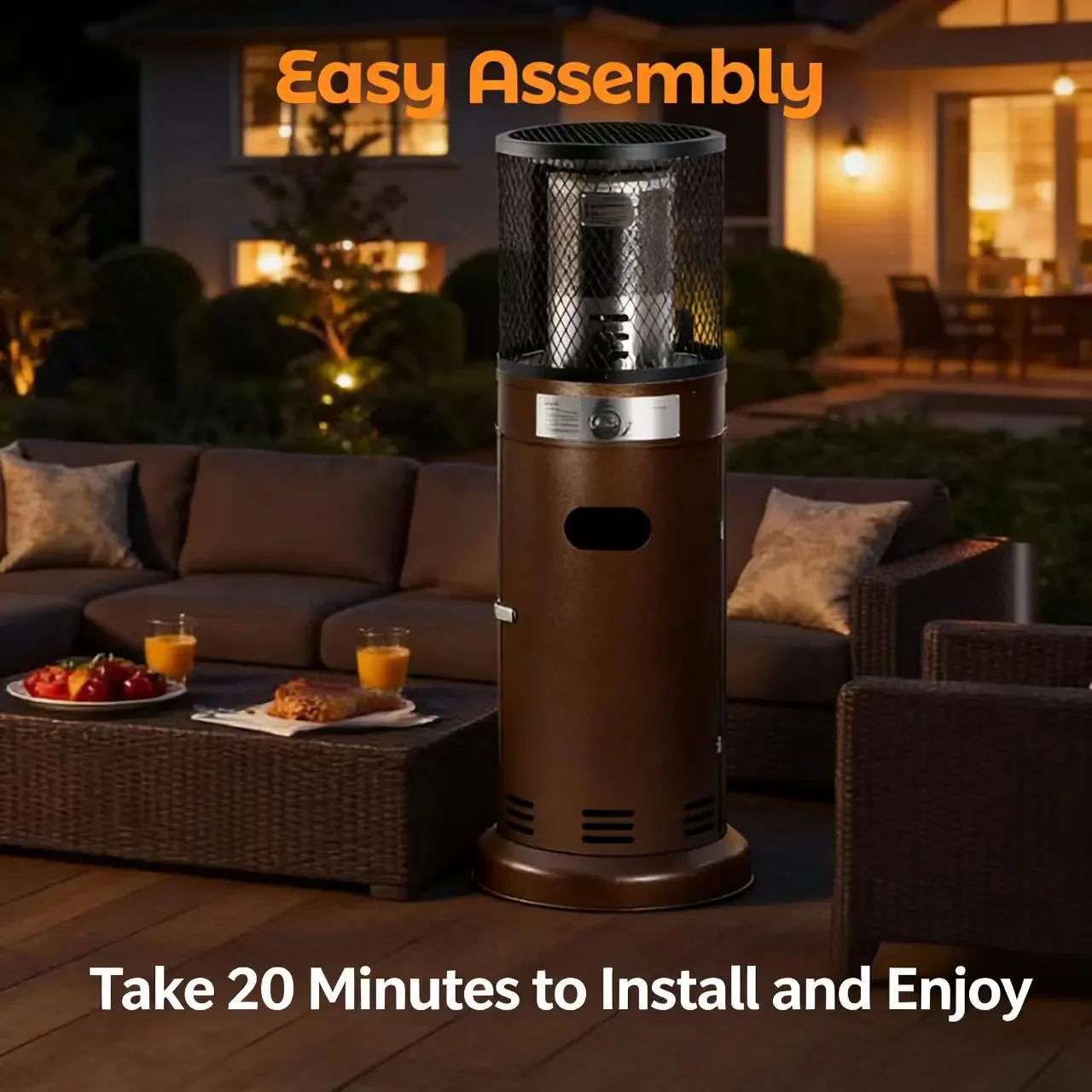 Patio Heater, Portable, Steel, 11kW - detail 20