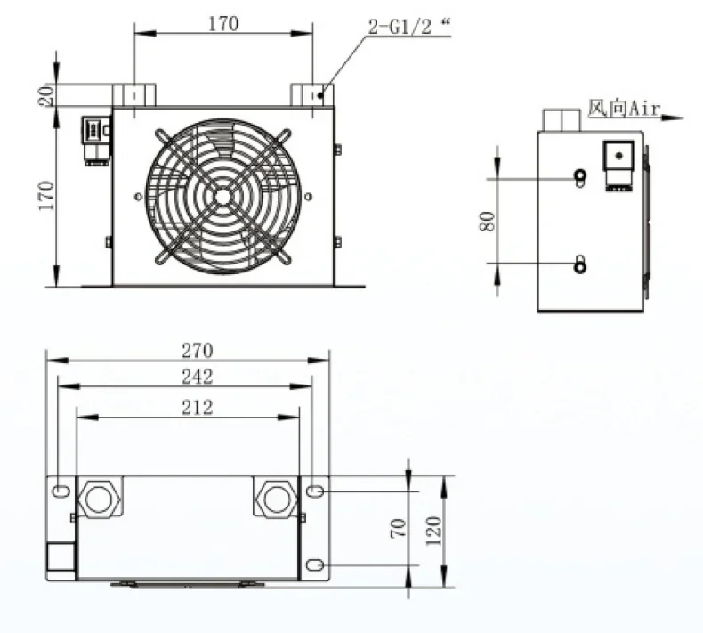 Air-cooled Heat Exchanger, AH0607T, Aluminum - detail 10