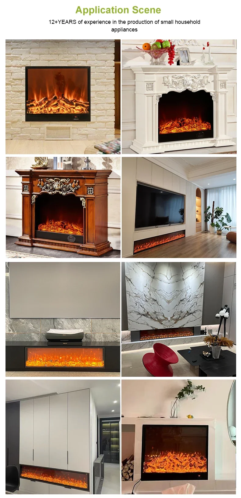 Wall-mounted Fireplace, LED, 30-60 - detail 32
