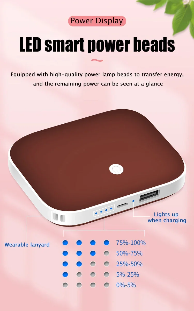 Hand Warmer, MQ-P81B, Portable, 10000mAh, 5V - detail 8