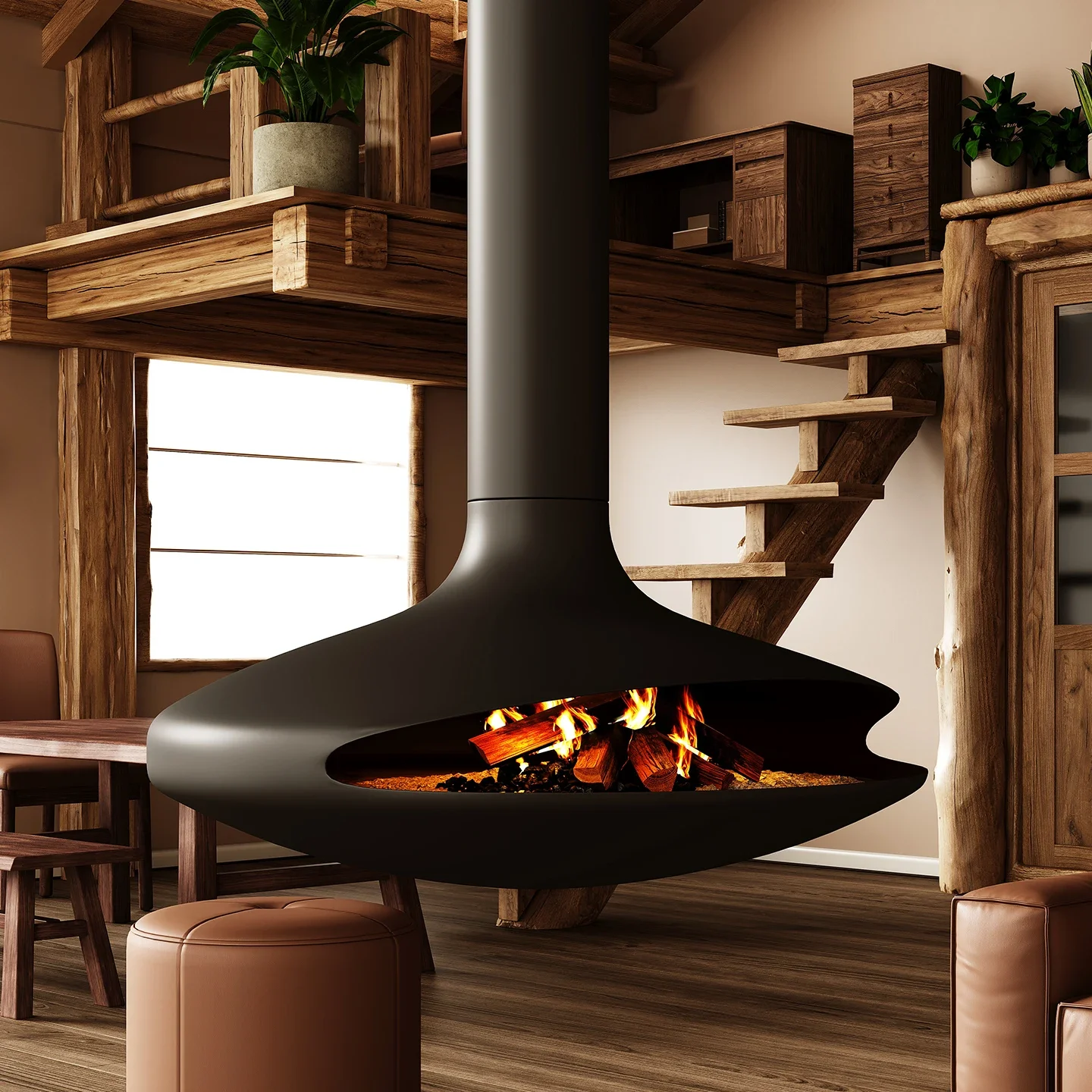 Sale Real Firewood Fireplace, CT-1022-2-5 - detail 6