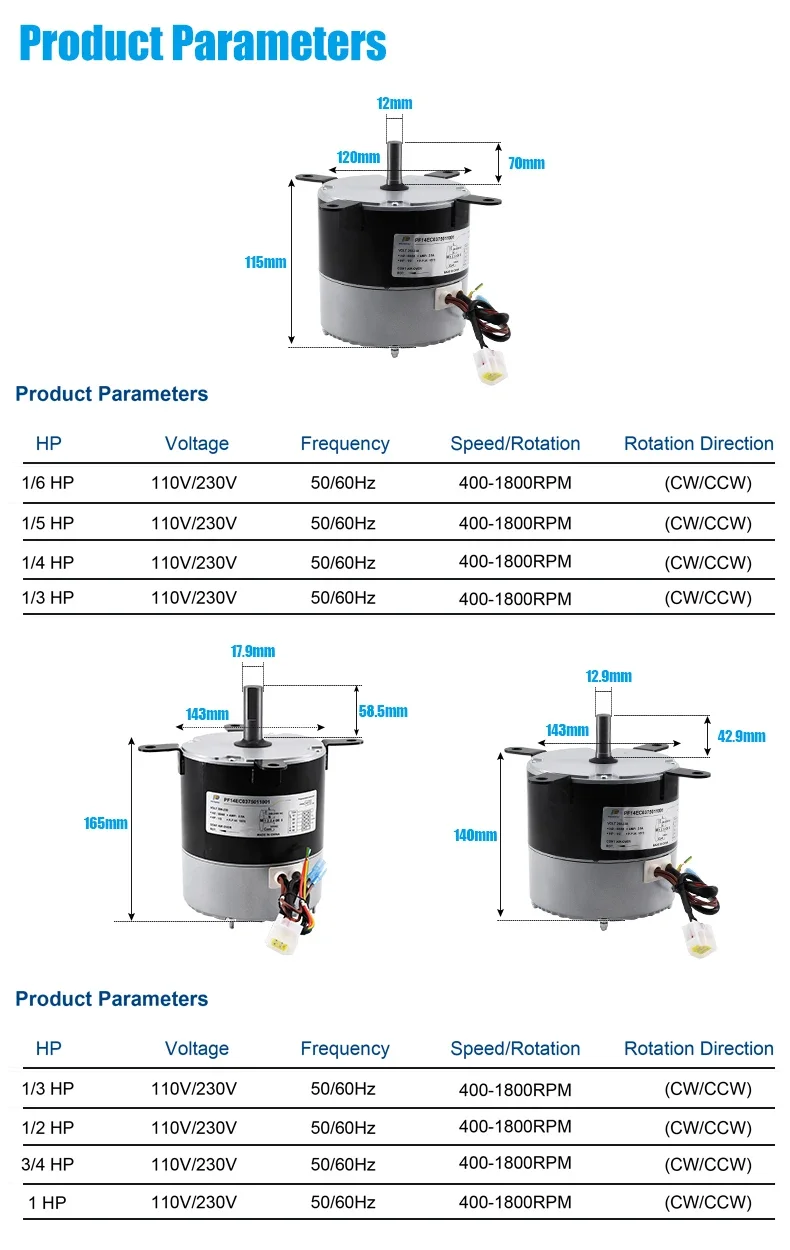 Ecm Industrial Fan, 1/3HP, 1/2HP, 1HP, 110/230V - detail 12
