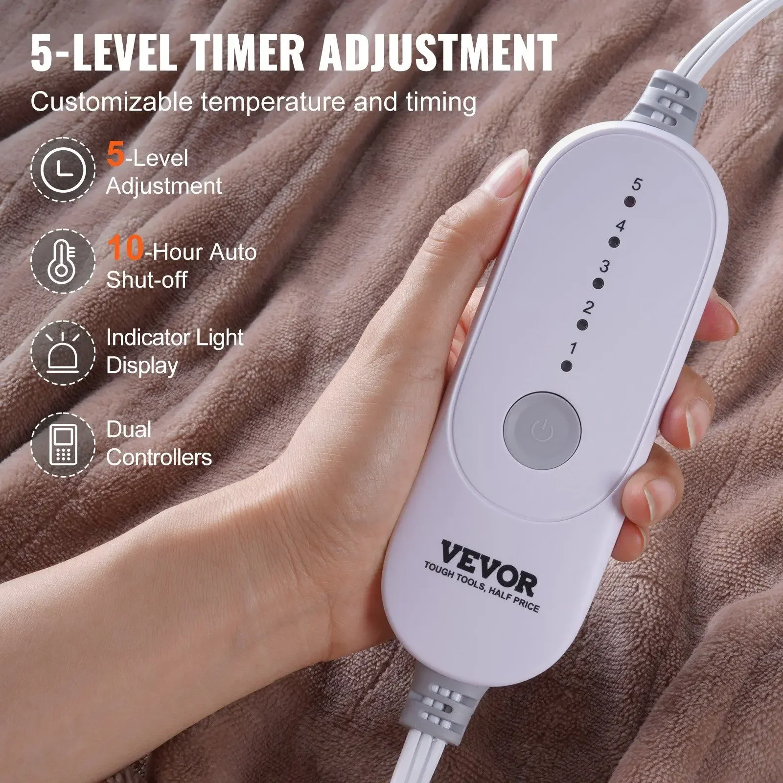 Vivon Electric Blanket, 100, AC 110V, Us Plug - detail 8