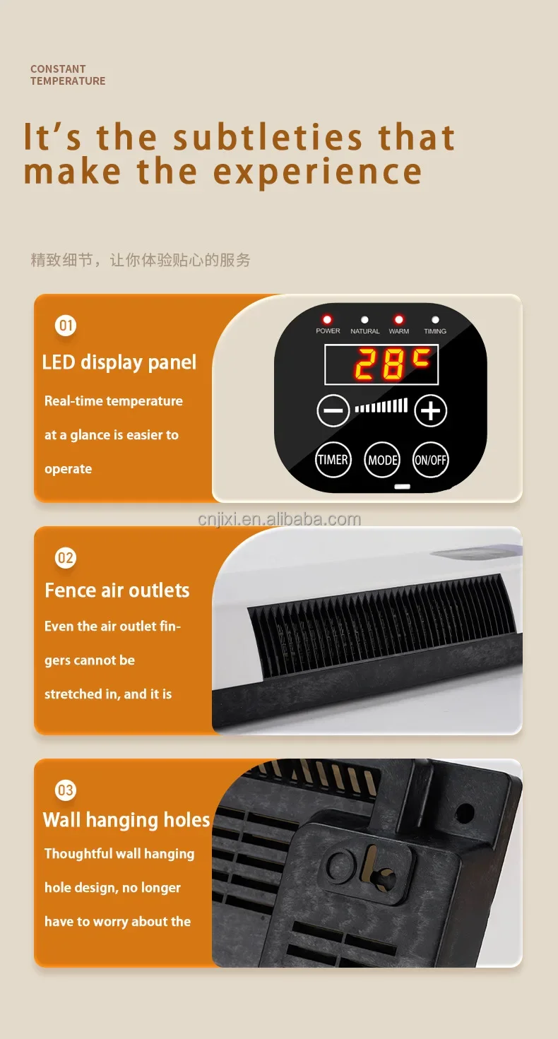 Electric Heater, 2000W, Wall - detail 28