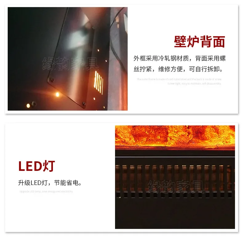Electric Fireplace, 30-inch, 750, Metal - detail 36