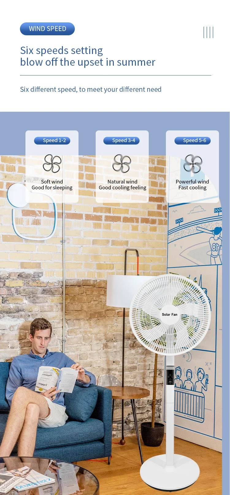 Model Solar Fan, 45W(0.06hp), Plastic - detail 6