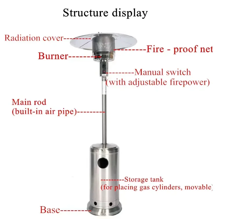 Freestanding Patio Heater, Gas - detail 2