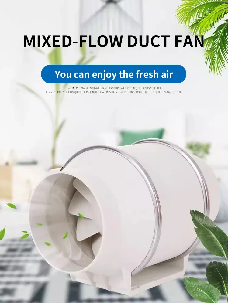 Silent Duct Booster Fan, 220 V, Metal - detail 2