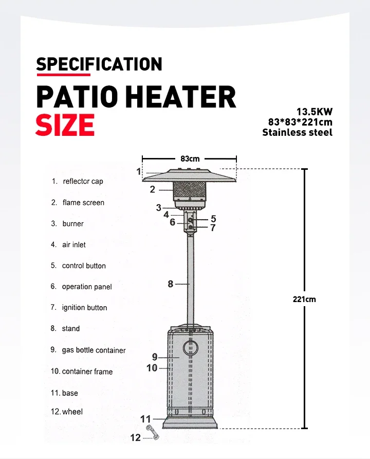Gas Heater, Stainless, Steel - detail 10