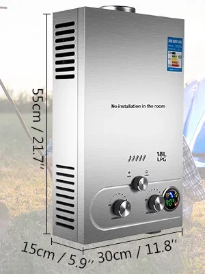 Water Heater, 12L, 4.8GPM, Stainless, Steel - detail 4