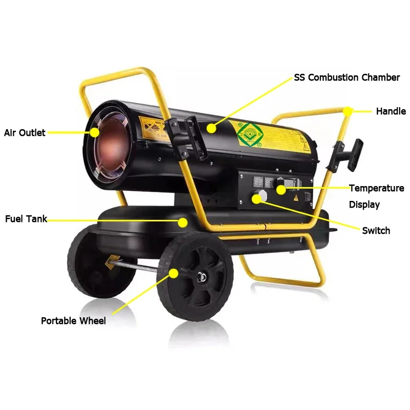 Kerosene Forced Air Heater, 120KW, 220-240, Stainless Steel - detail 2