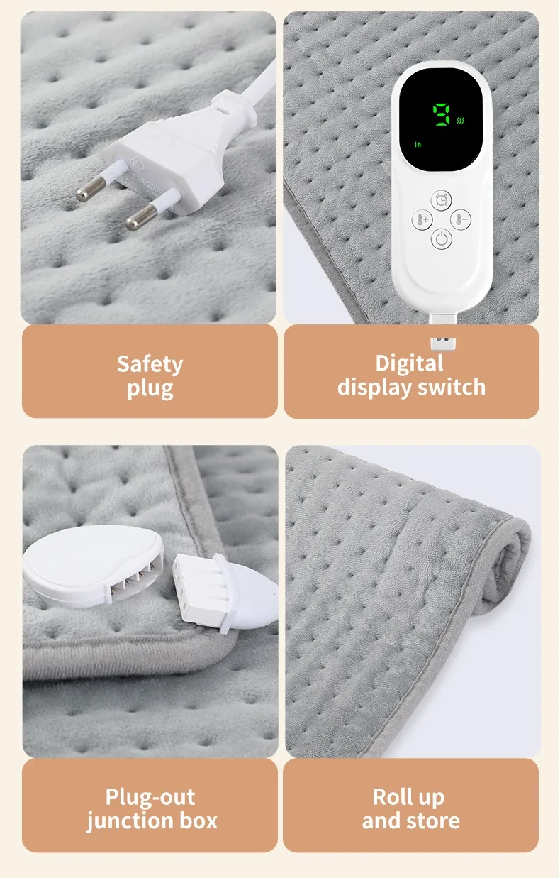 Electric Heating Pad Blanket, Crystal velvet - detail 20