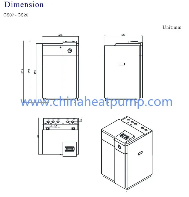 Ground Source Heat Pump, EN14511, 20KW - detail 10