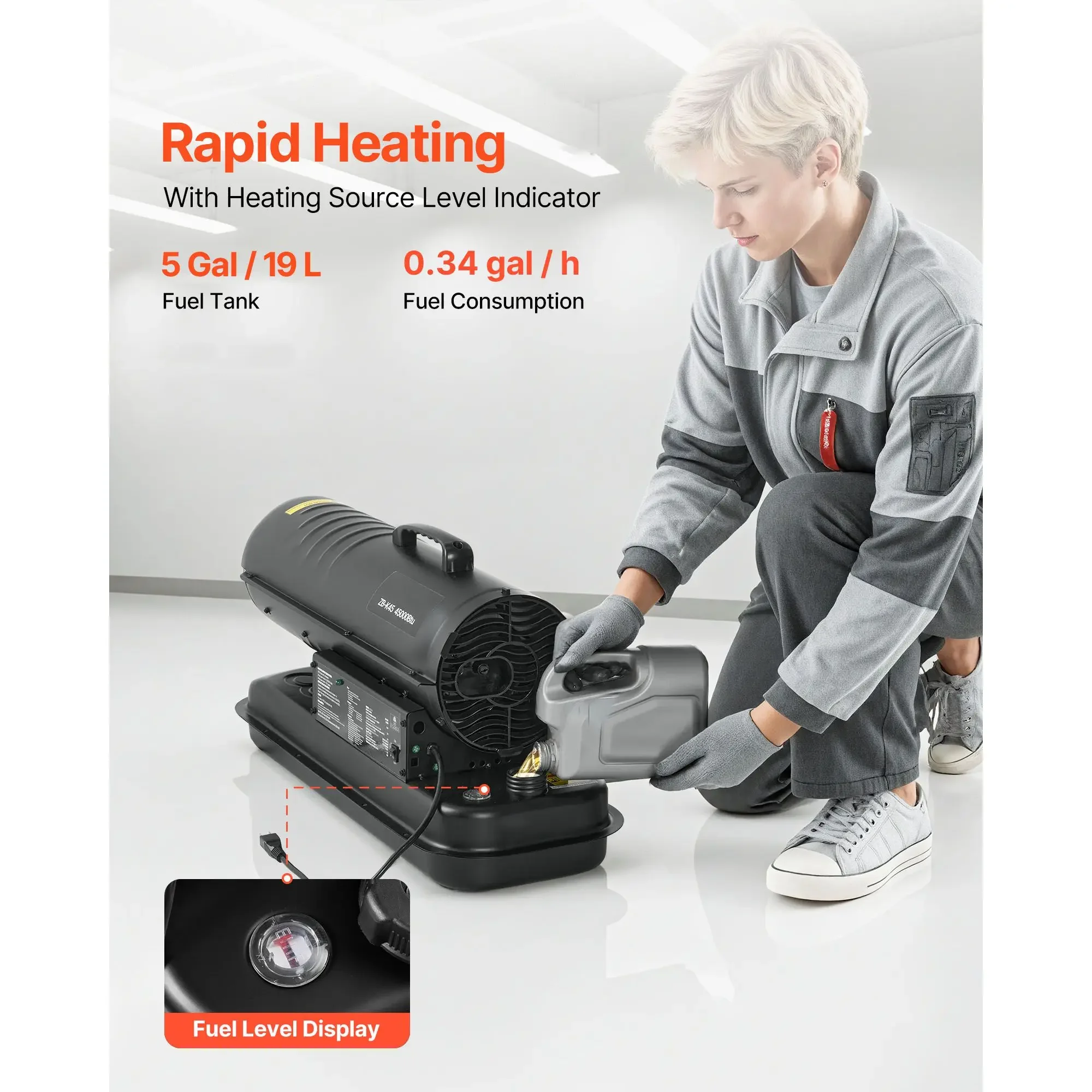 Kerosene Heater, 45000, BTU, Portable - detail 8