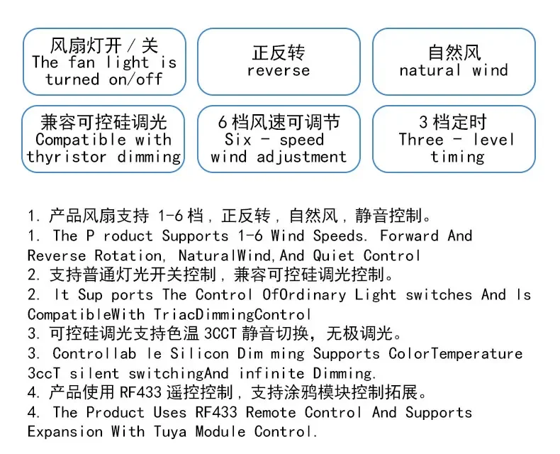 Ceiling Fan, ETL, TUYA, APP - detail 42