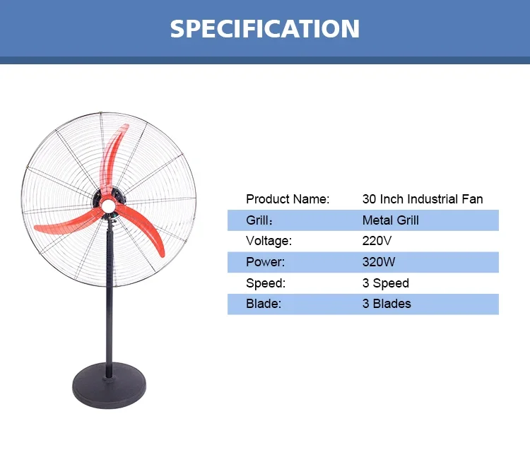 Large Size Electric Fan, Metal - detail 4