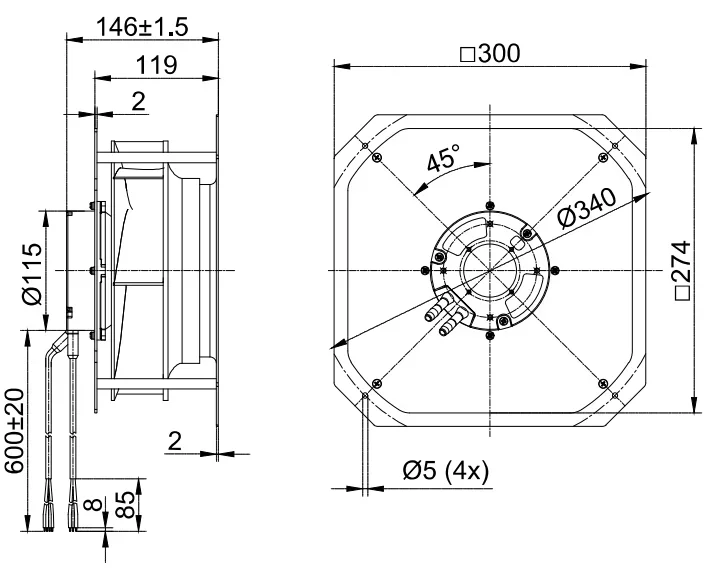 Plug Fan, 250mm, Centrifugal - detail 10