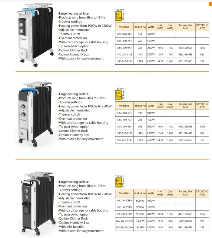 Selling Oil-filled Radiator, 7-9-11-13-15, 220V-240V, Electric - detail 14