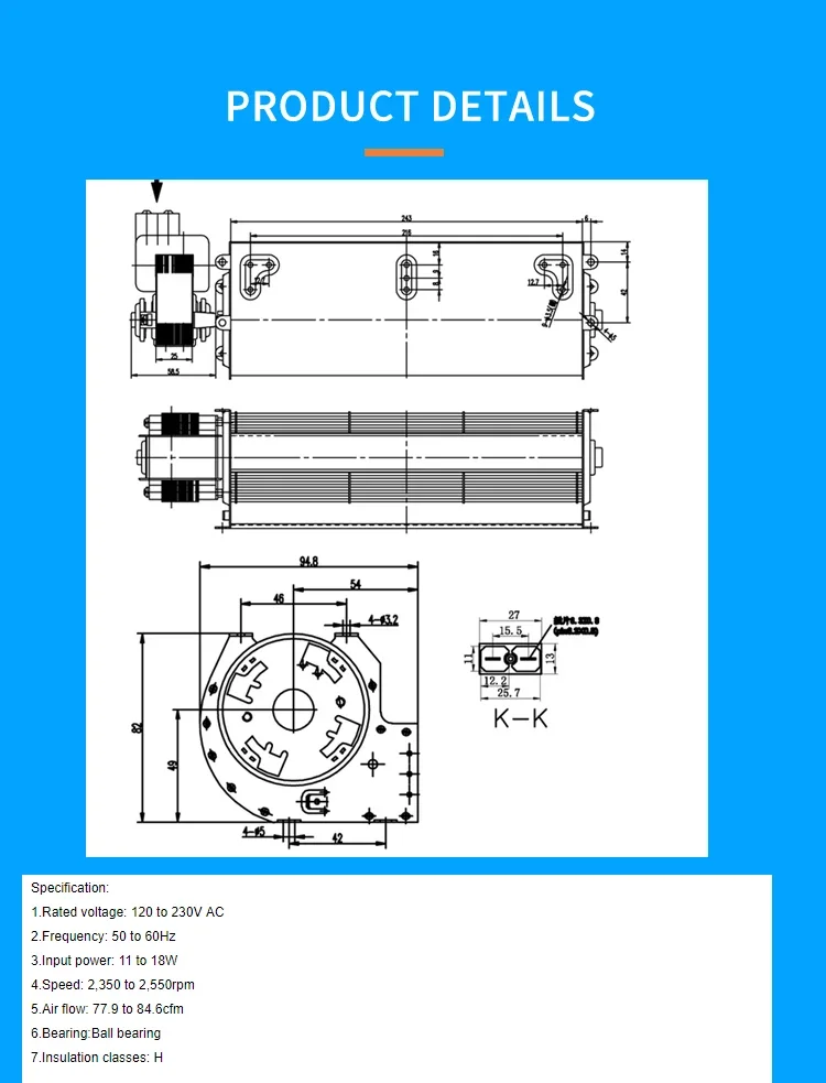 Cross Flow Fan, Axial Flow Fan, 61TYJ - detail 8